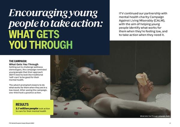 ITV Social Purpose Impact Report 2023 - Page 13