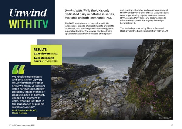 ITV Social Purpose Impact Report 2023 - Page 17