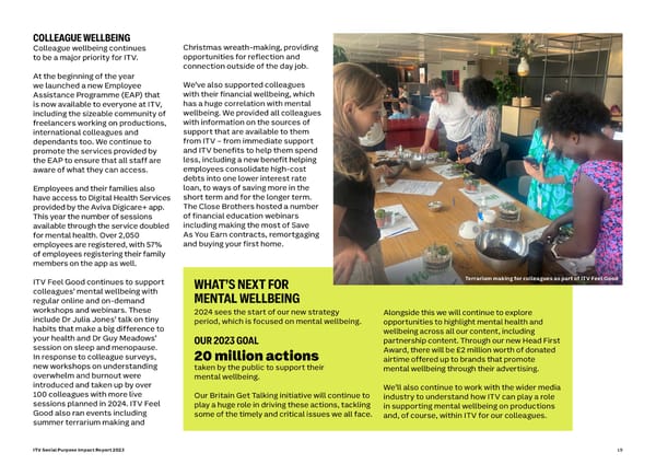 ITV Social Purpose Impact Report 2023 - Page 19