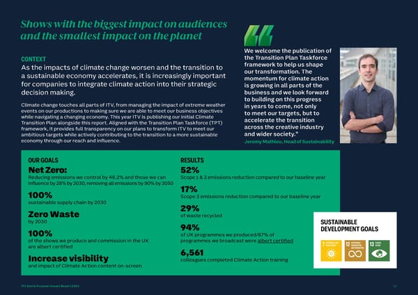 ITV Social Purpose Impact Report 2023 - Page 21