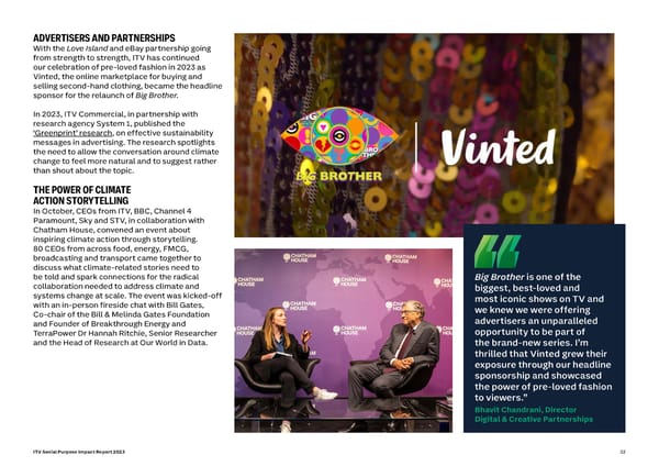 ITV Social Purpose Impact Report 2023 - Page 32