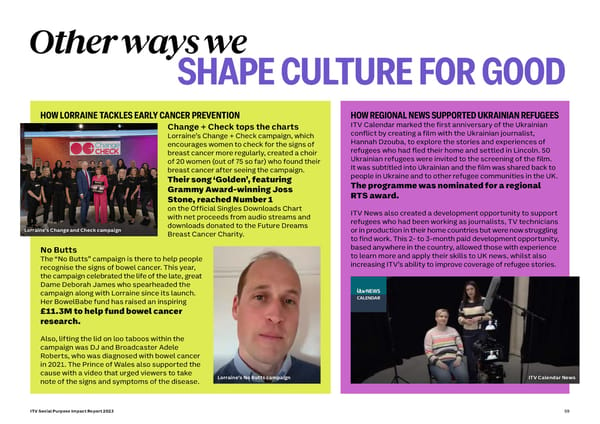 ITV Social Purpose Impact Report 2023 - Page 59