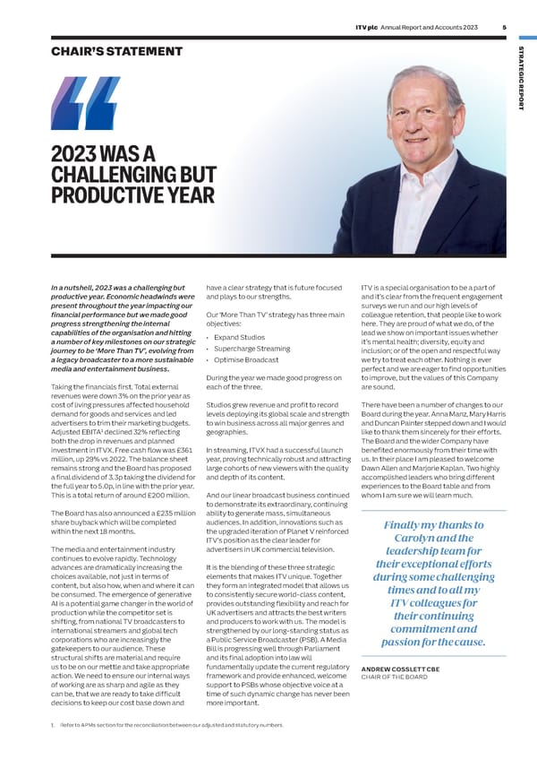 ITV Annual Report & Accounts - Page 7