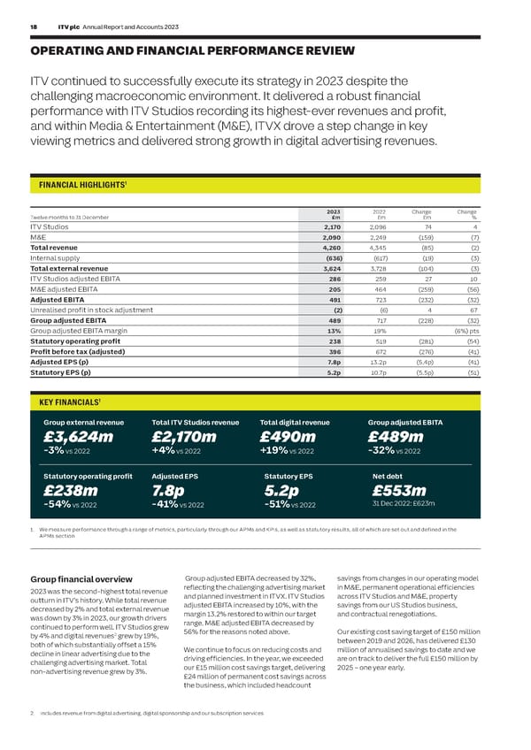 ITV Annual Report & Accounts - Page 20