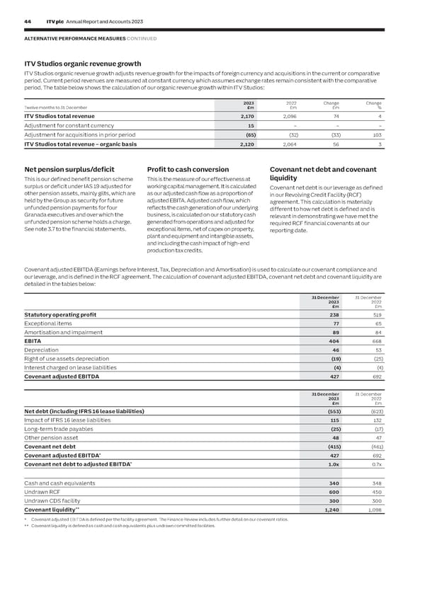 ITV Annual Report & Accounts - Page 46