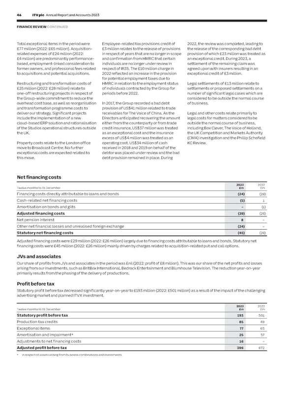 ITV Annual Report & Accounts - Page 48