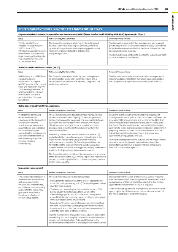 ITV Annual Report & Accounts - Page 113