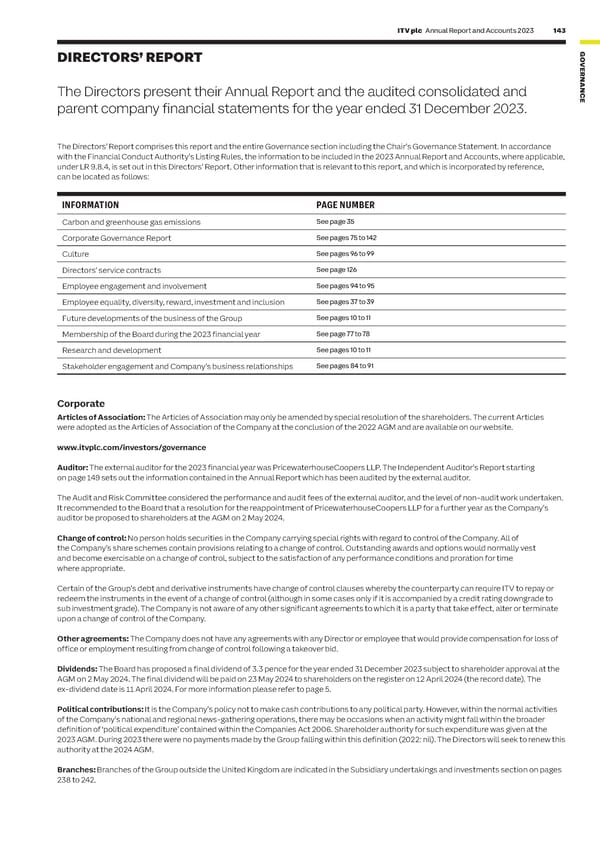 ITV Annual Report & Accounts - Page 145