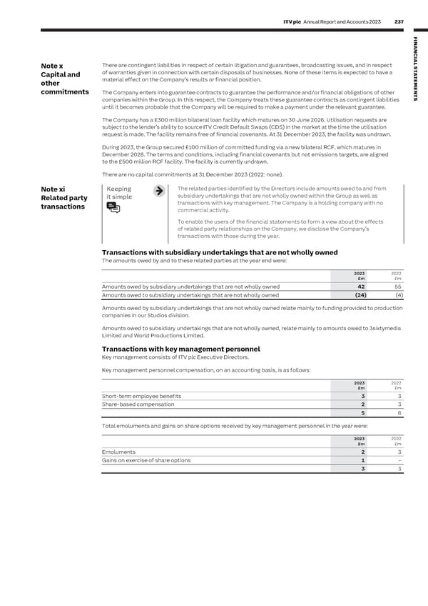 ITV Annual Report & Accounts - Page 239